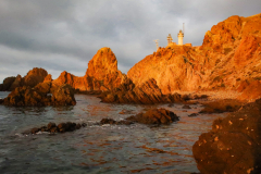 Faro de Cabo de Gata desde Arrecife de las Sirenas